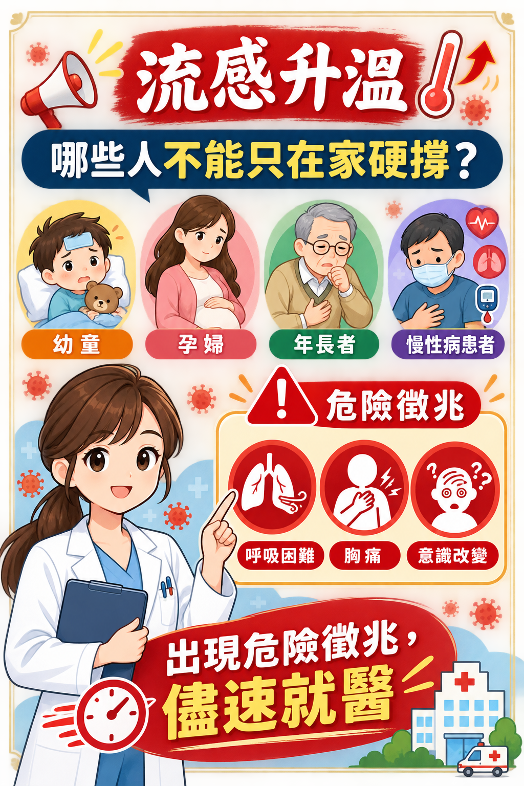 2026流感升溫｜高風險族群、重症警訊與就醫時機一次看