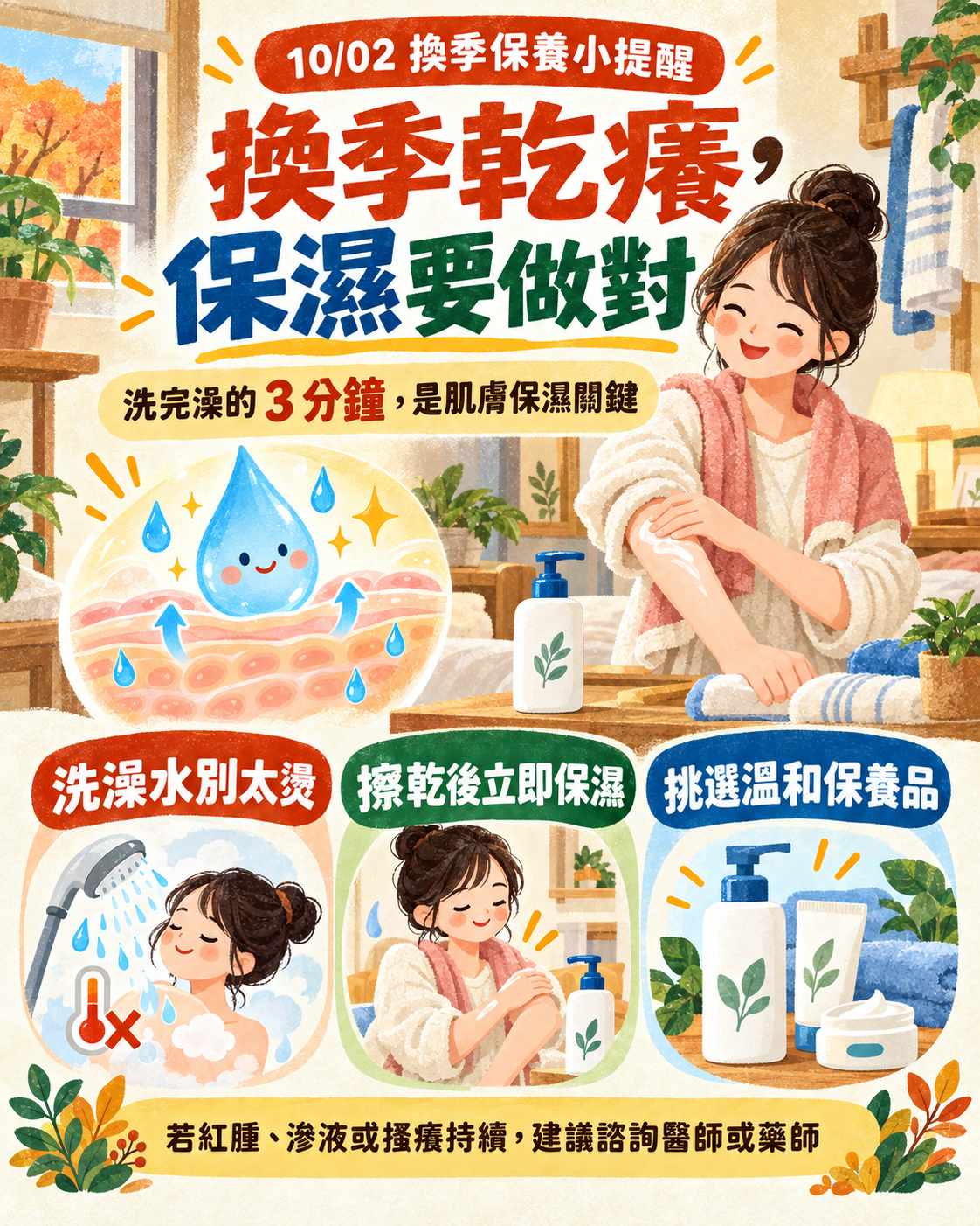 換季乾癢怎麼辦？3 個保濕方法舒緩乾燥肌｜元元醫藥聯盟