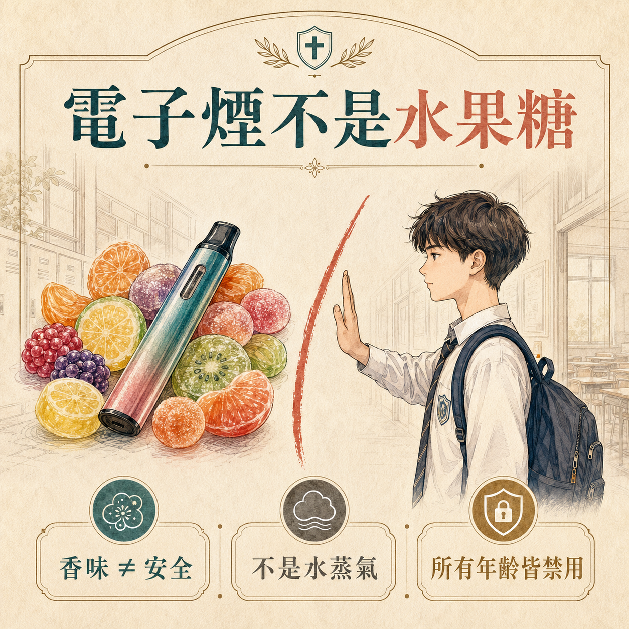 校園電子菸不是水果糖｜青少年危害、警訊與家長處理指南