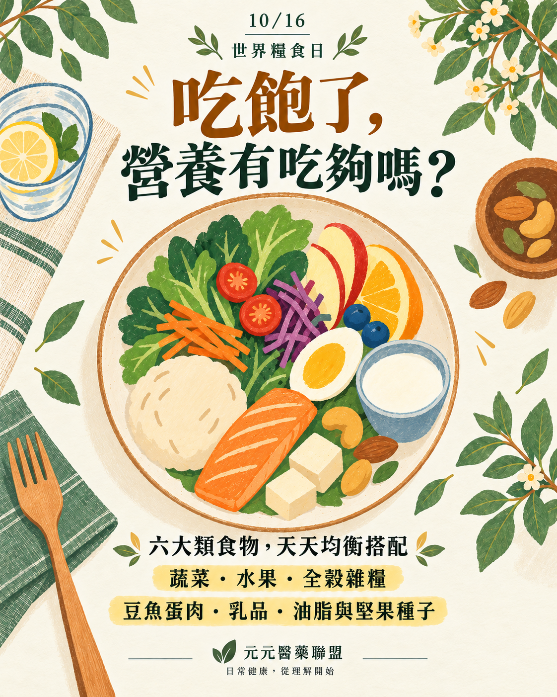 外食族怎麼吃才均衡？六大類食物與三餐搭配指南｜元元醫藥聯盟