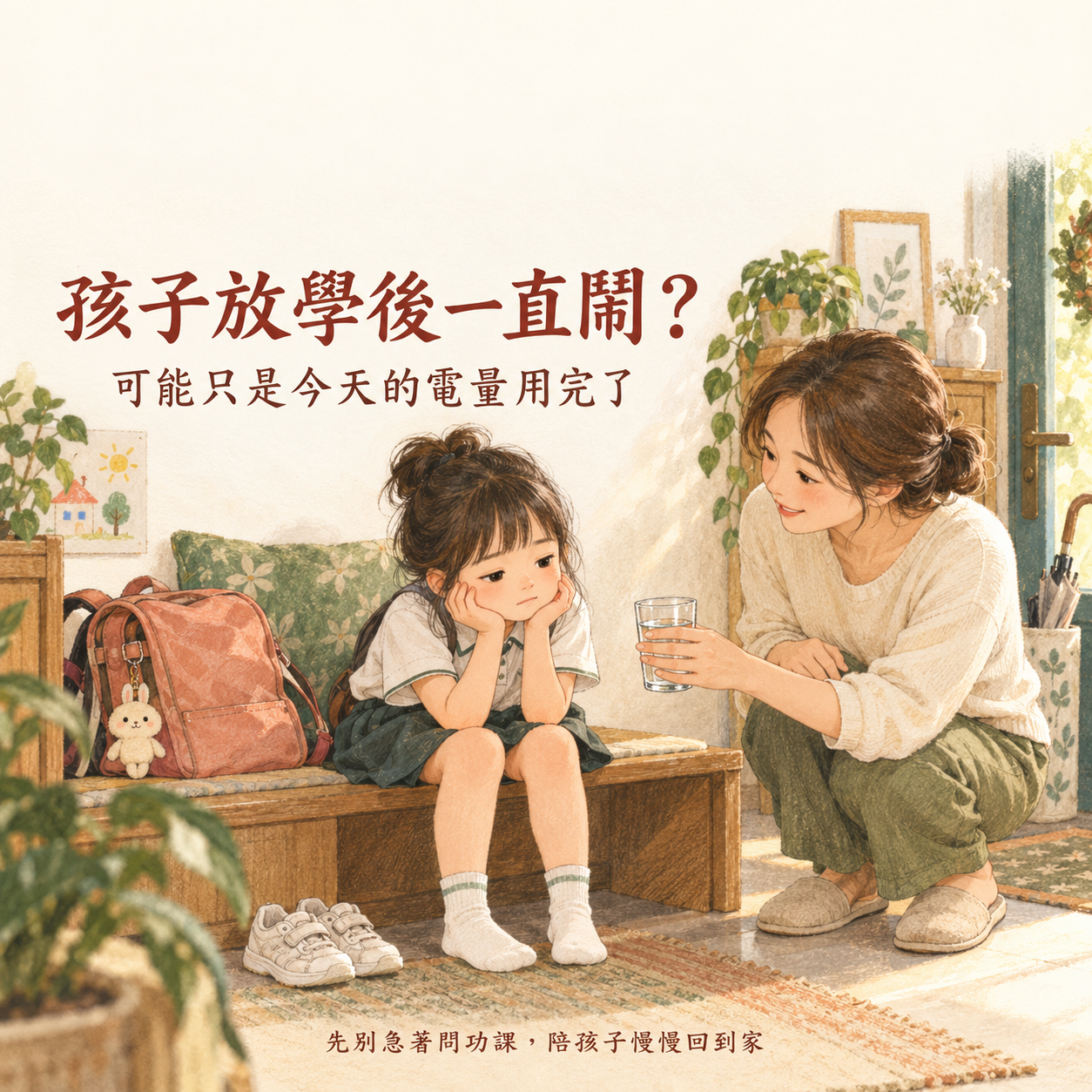 孩子放學後情緒大？家長先給一段緩衝時間｜元元藥局