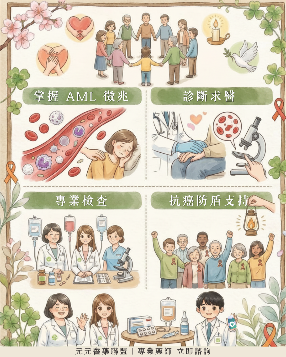 世界 AML 認識日：認識早期徵兆，爭取黃金治療期｜元元醫藥衛教