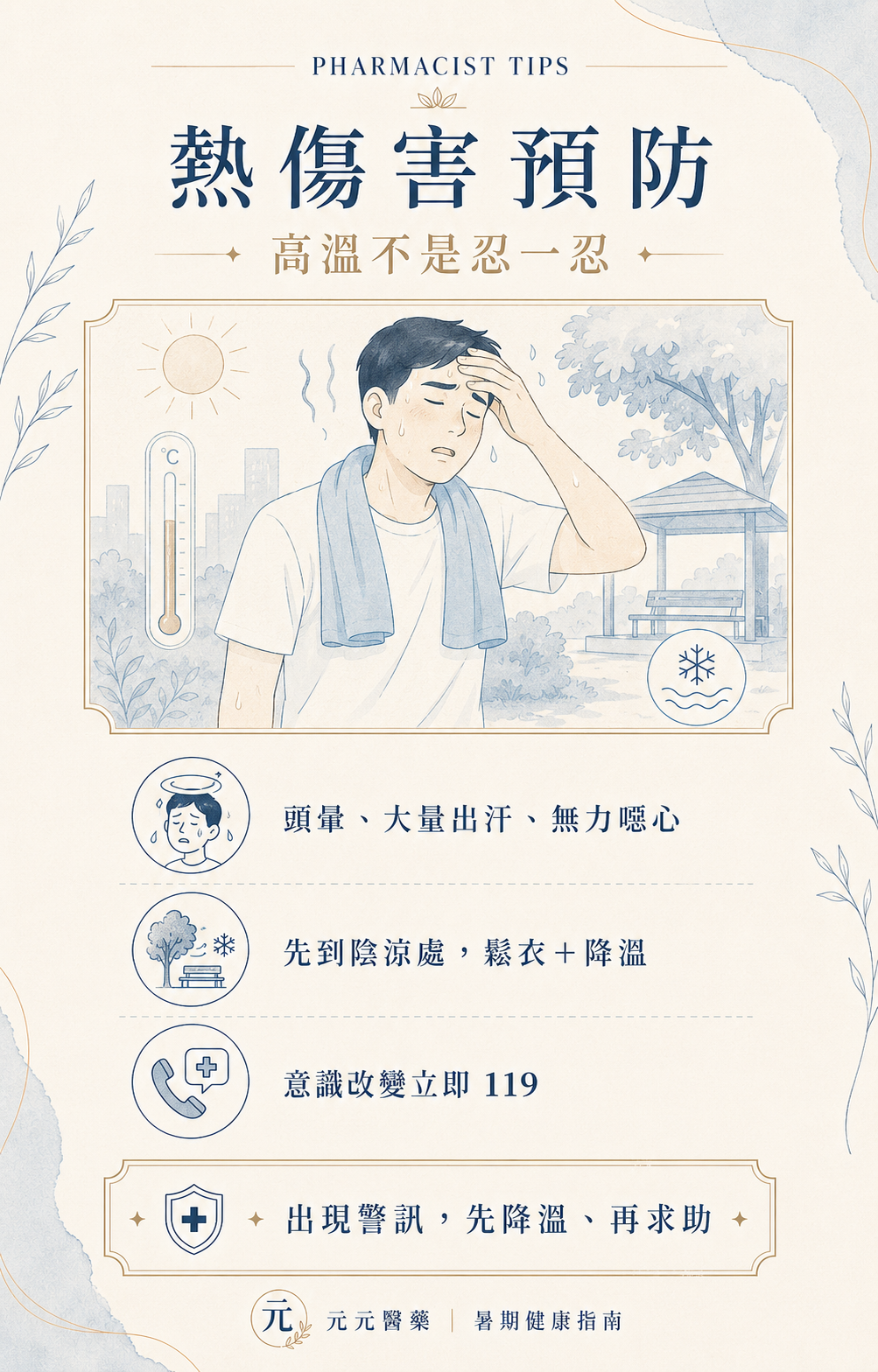 熱傷害預防，夏季熱傷害不是忍一忍