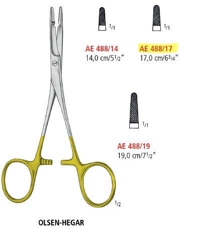OLSEN-HEGAR NEEDLE HOLDER/SCS. TUC  For veterinary use