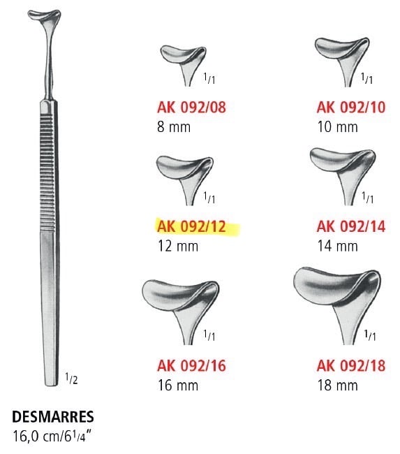 DESMARRES RETRACTOR 12 MM/14MM  For veterinary use