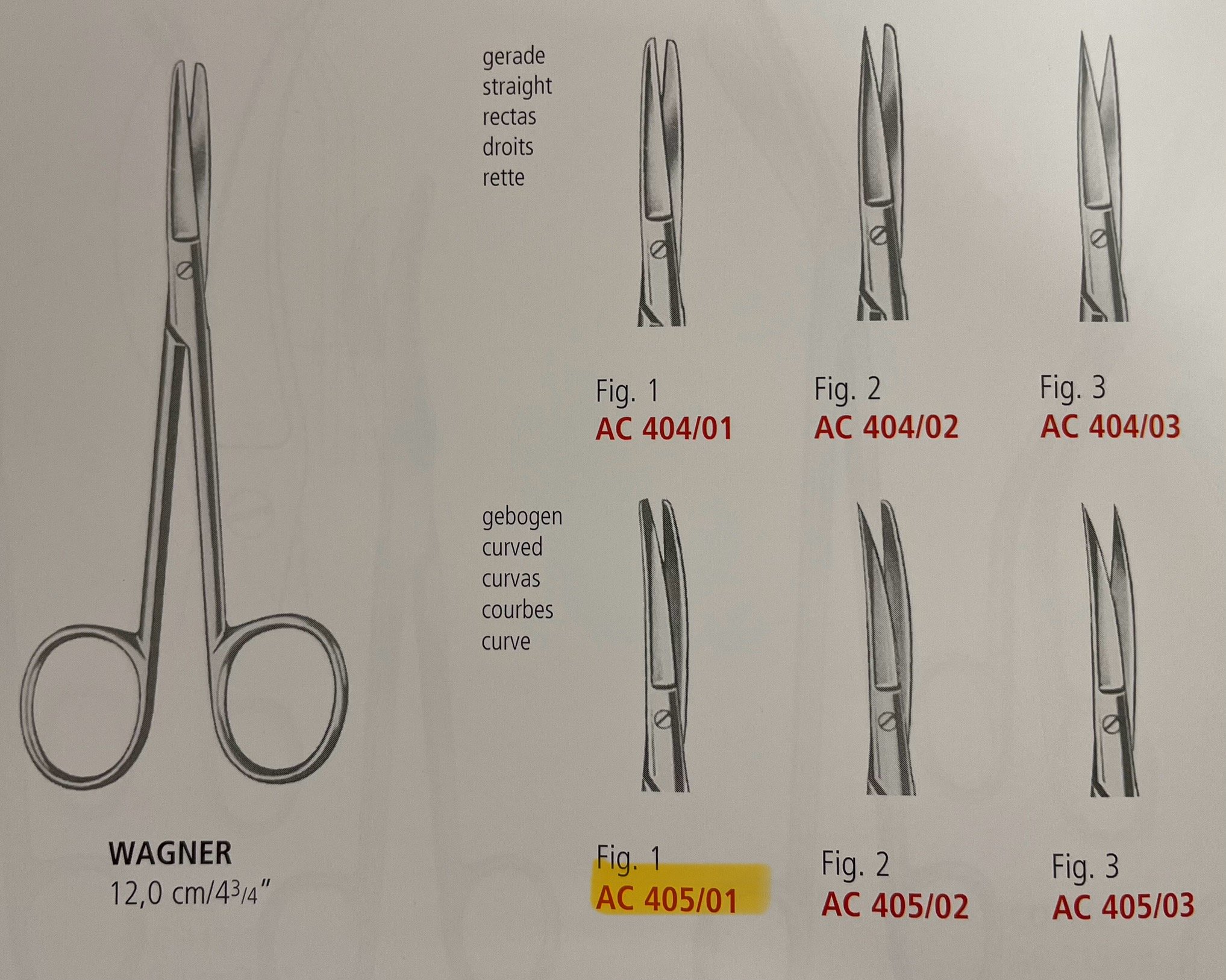 WAGNER FINE SCISSORS CVD BL/BL 12.0 CM