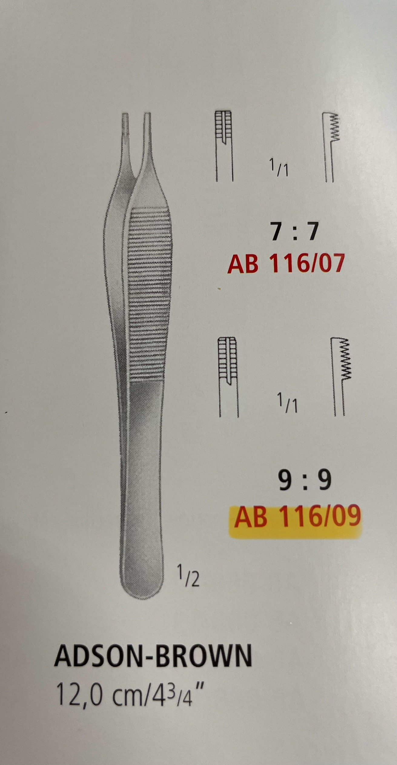 Forcep,Tissue/dressing,Adson 12cm For veterinary use