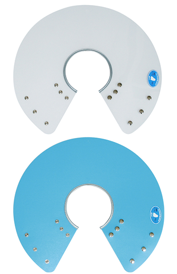 金屬扣頸圈-透明或藍色M