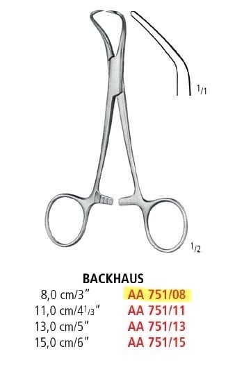 BACKHAUS TOWEL FORCEPS  For veterinary use