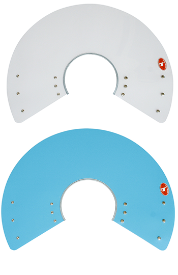 金屬扣頸圈-透明或藍色3L