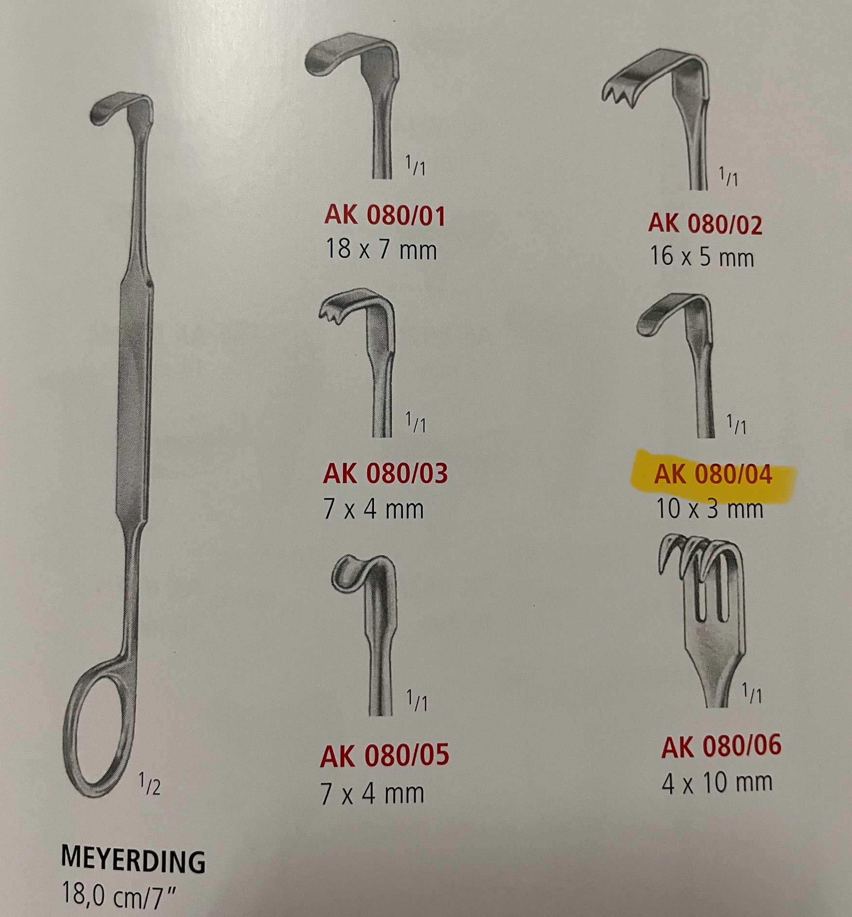 MEYERDING RECTRACTOR 18CM