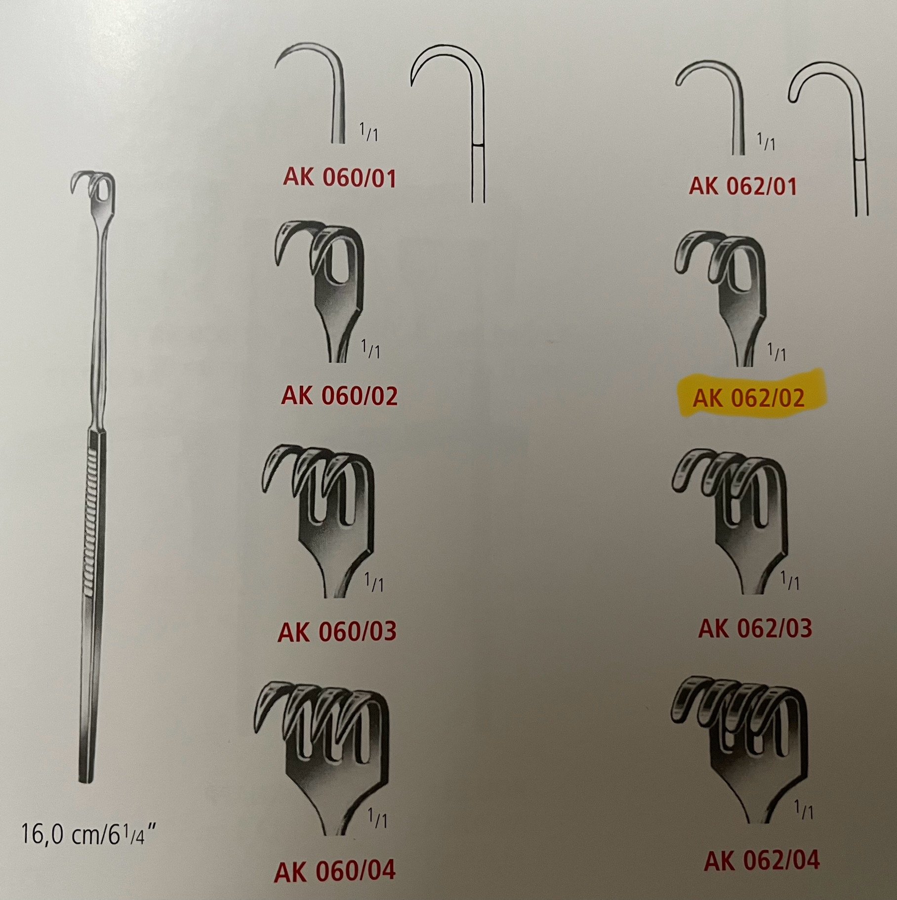 DELICATE HOOK 2 PRONGS BLUNT 16.0 CM