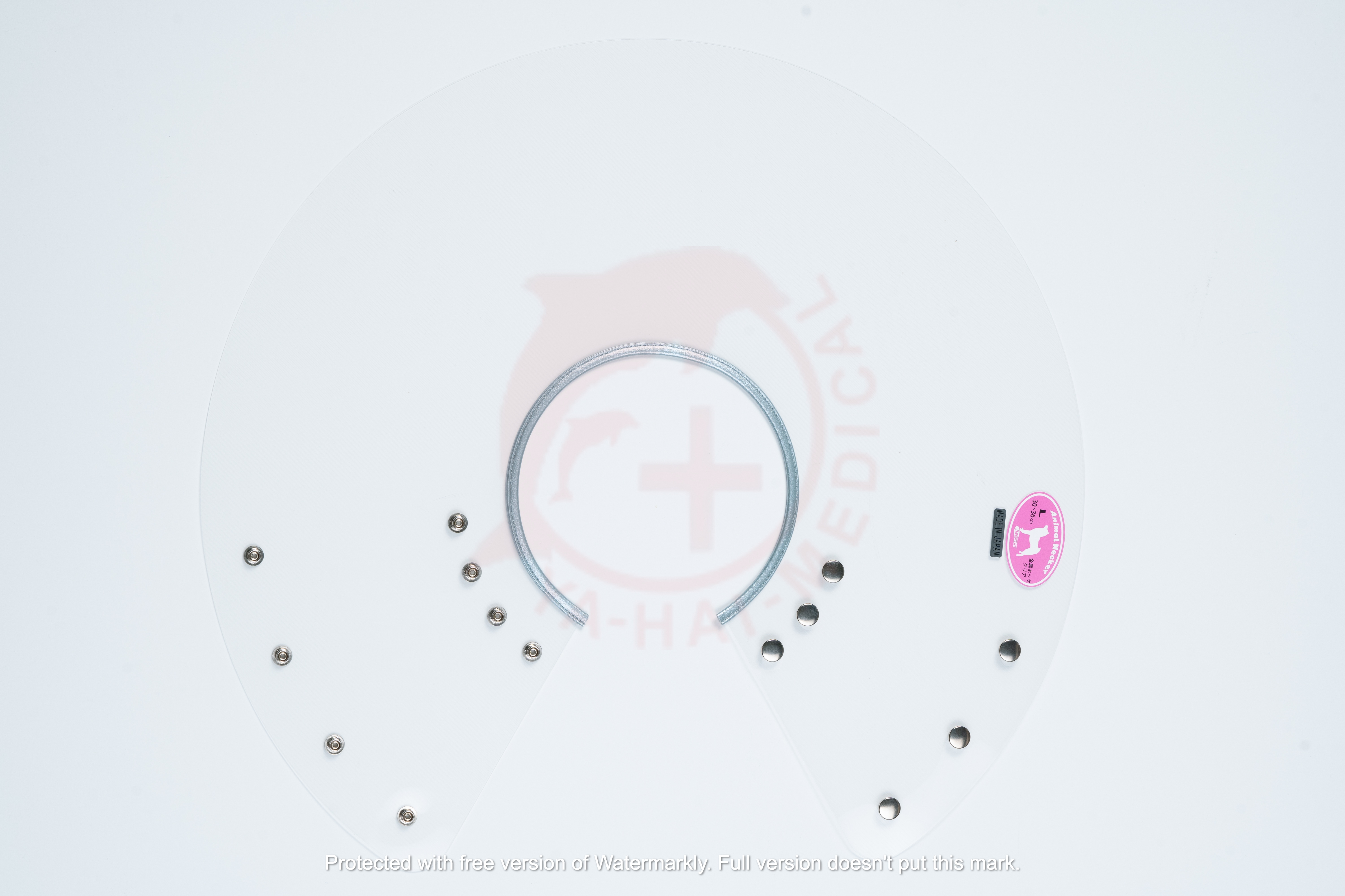 金屬扣頸圈-透明 或 藍色 SS