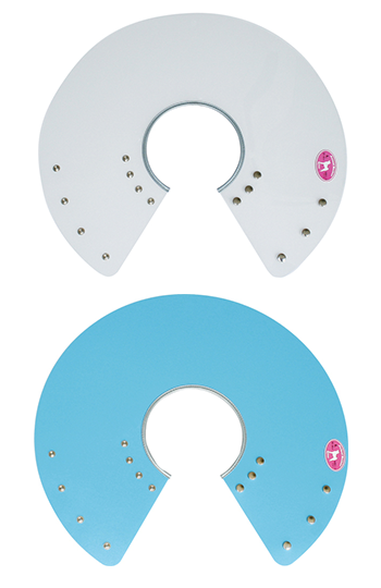 金屬扣頸圈-透明或藍色L