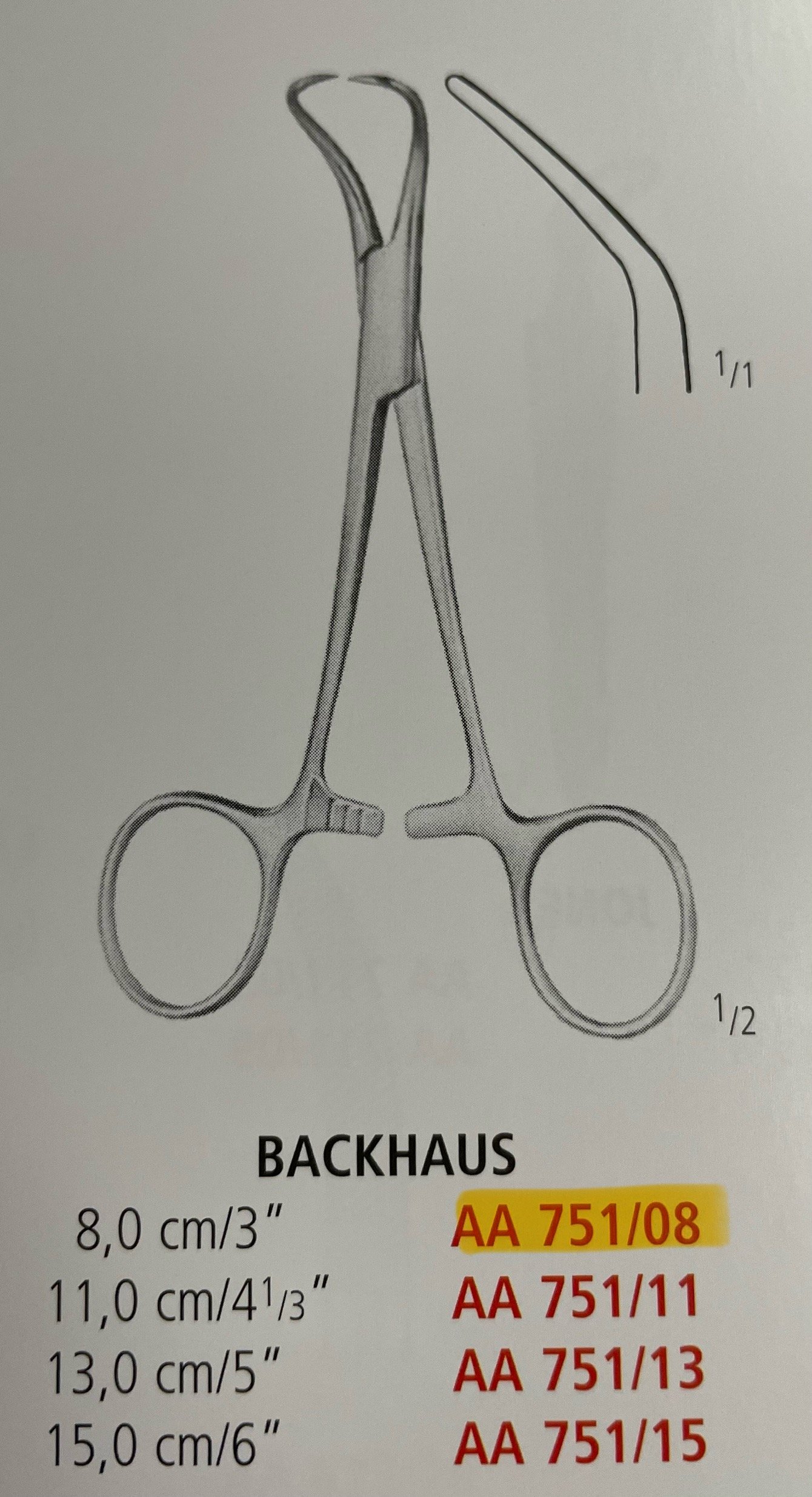 BACKHAUS TOWEL FORCEPS