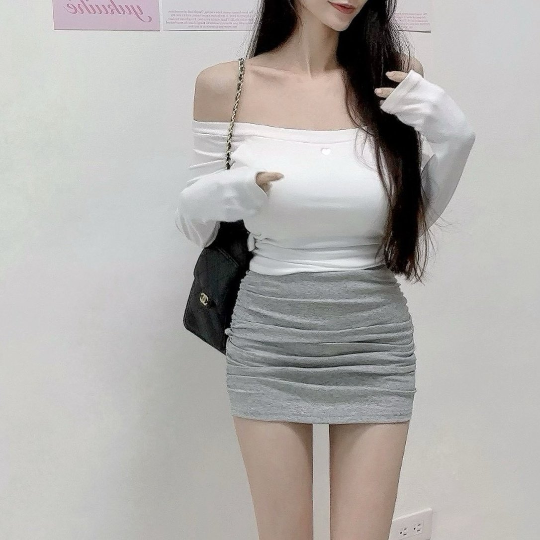 高腰抓皺包臀短裙｜四色