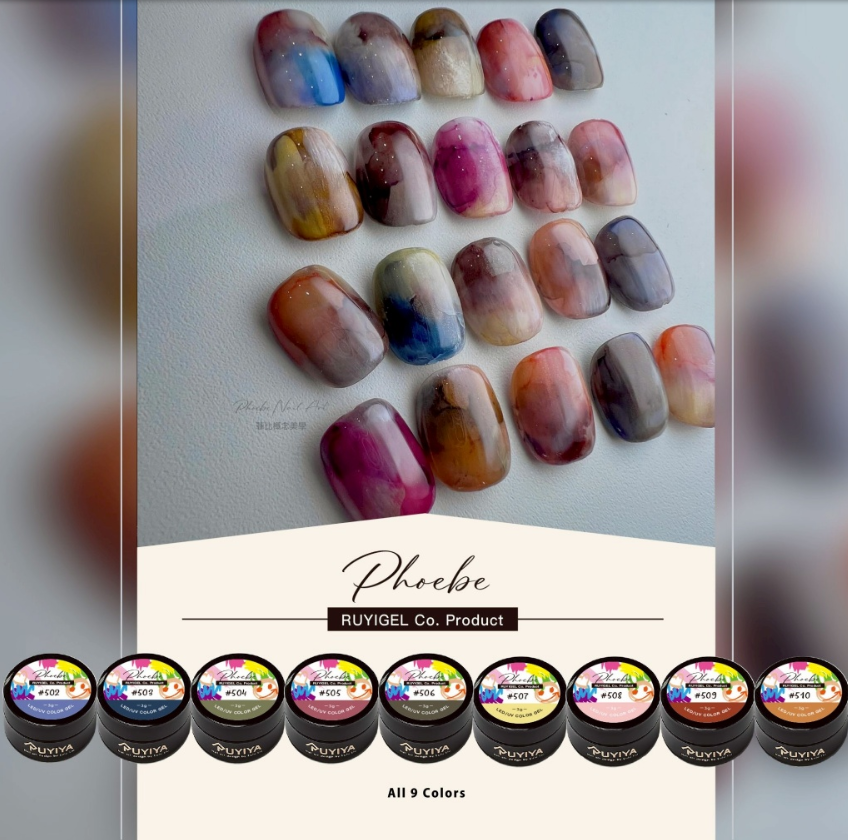 Ruyiya璐意雅｜RuyiyaXPhoebe聯名色膠咕溜咕溜村3ml（502-510）