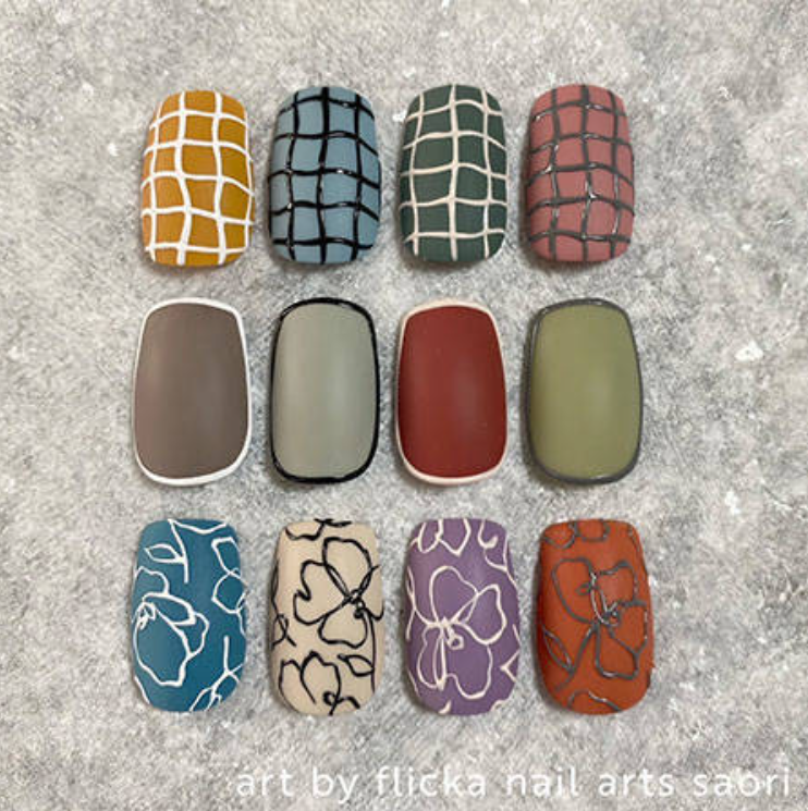 flicka nail arts｜免清劃線膠（黑/白/象牙白/灰）