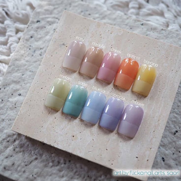 flicka nail arts｜透色系彩膠3g（s011-s020）