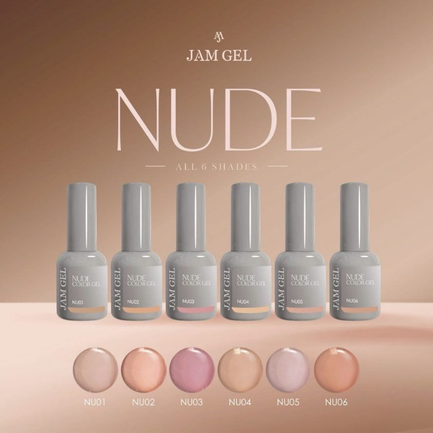 Ruyiya璐意雅｜JamGel原生裸色甲油膠（NU01-NU06）10ml