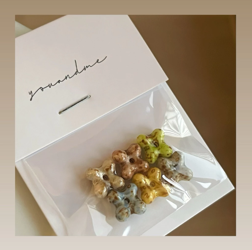 Youandme｜素材 Popcorn Flower 彩色爆米花珠珠