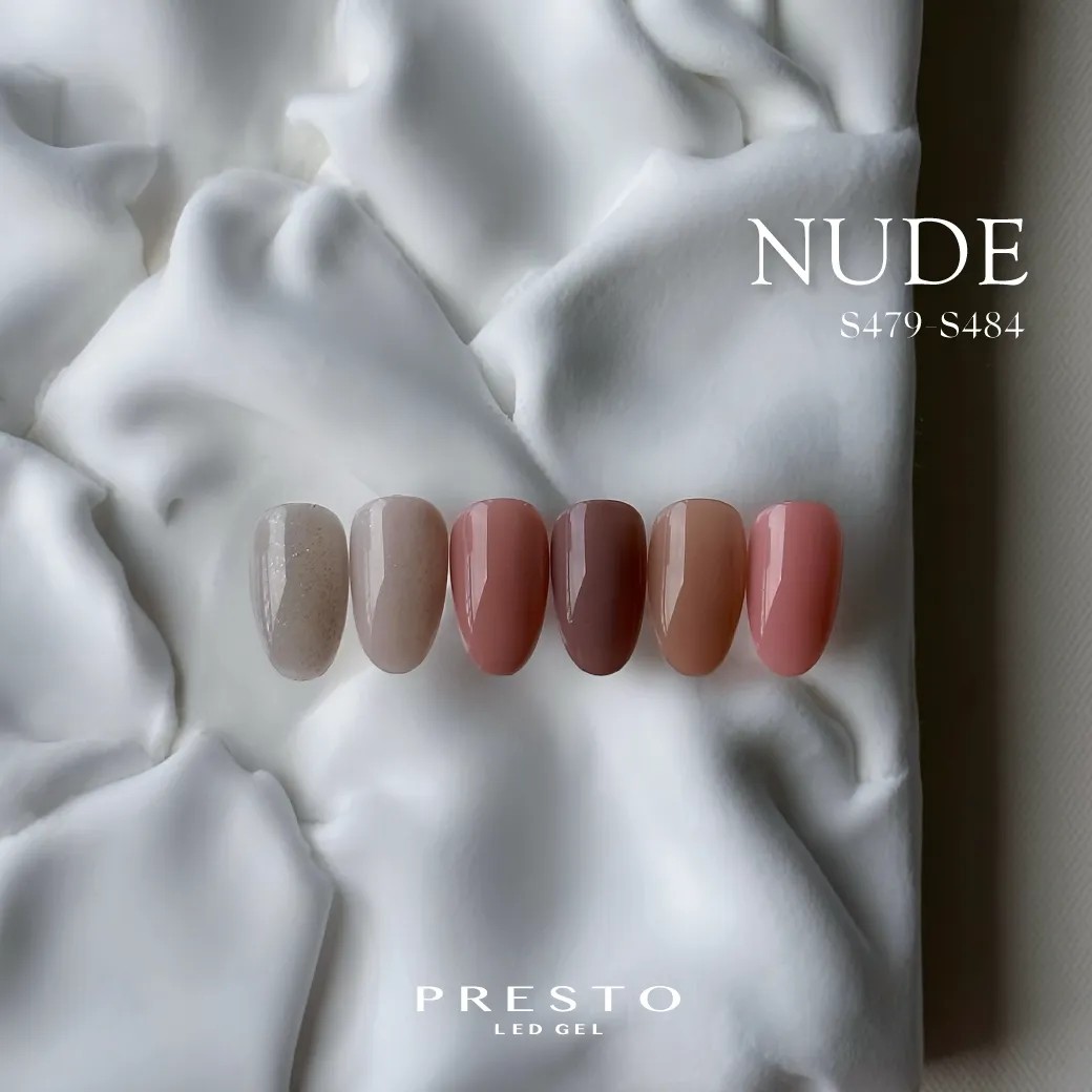 PRESTO｜彩色甲油凝膠（S479-S484）10g