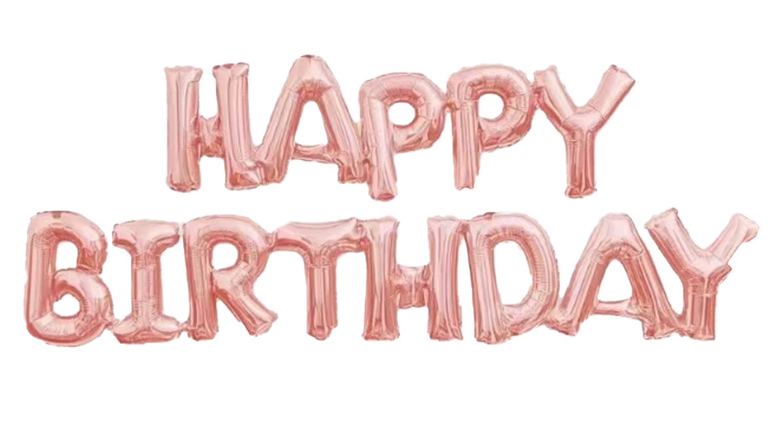 10吋 玫瑰金連體生日快樂字母