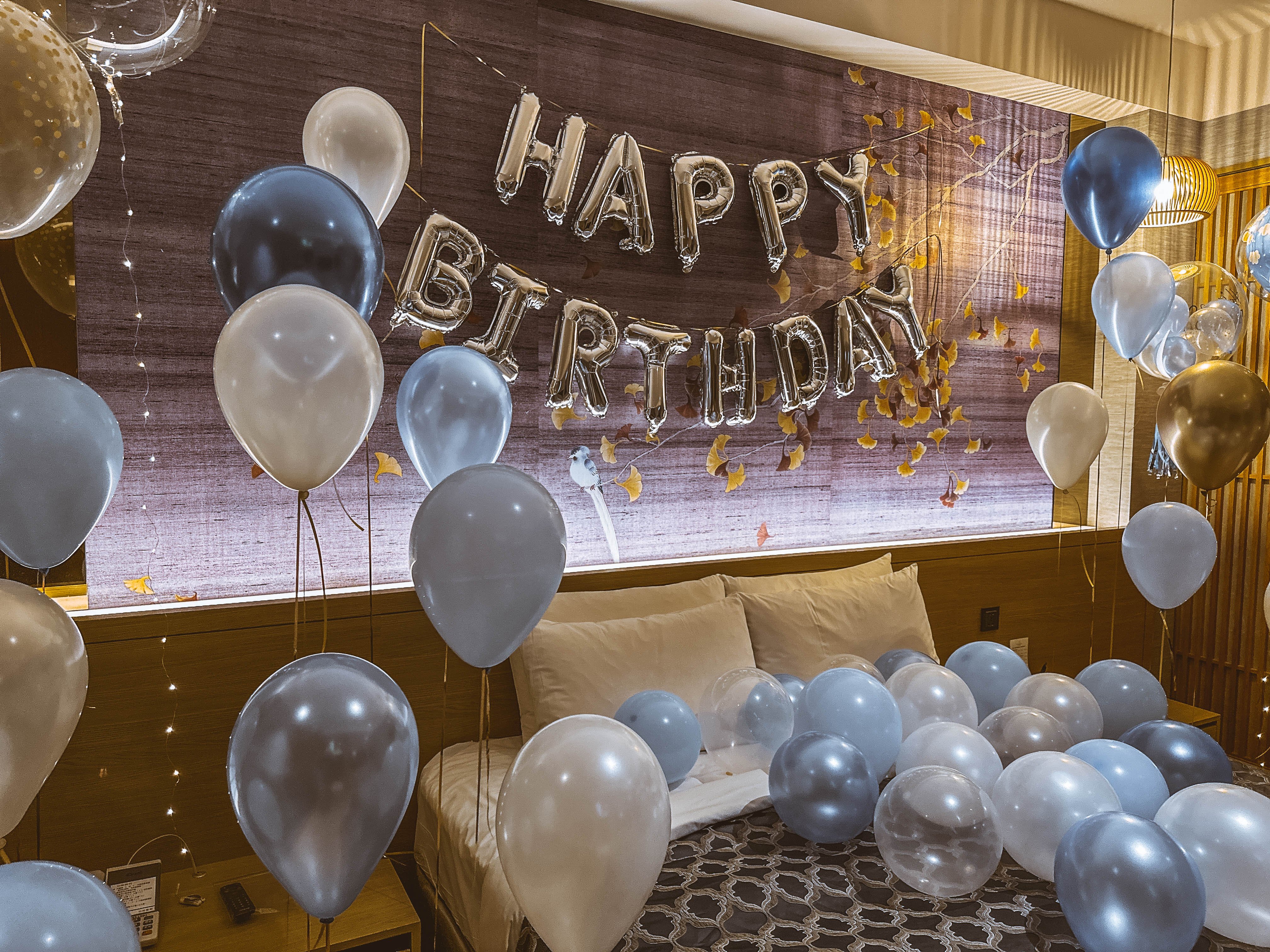 ✩《藍金色調的生日佈置》✩