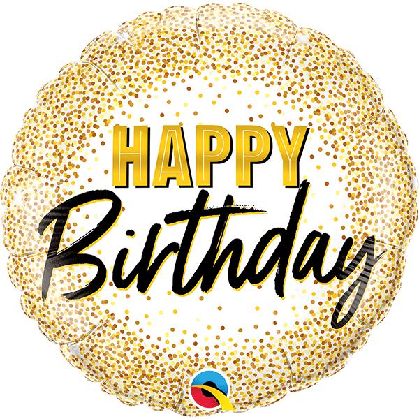 18吋 碎金質感生日快樂