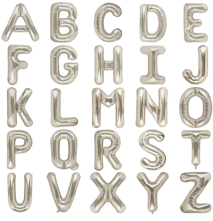 40吋 大銀色字母