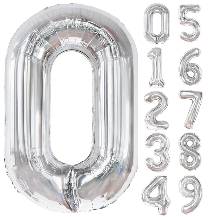 40吋 大銀色數字