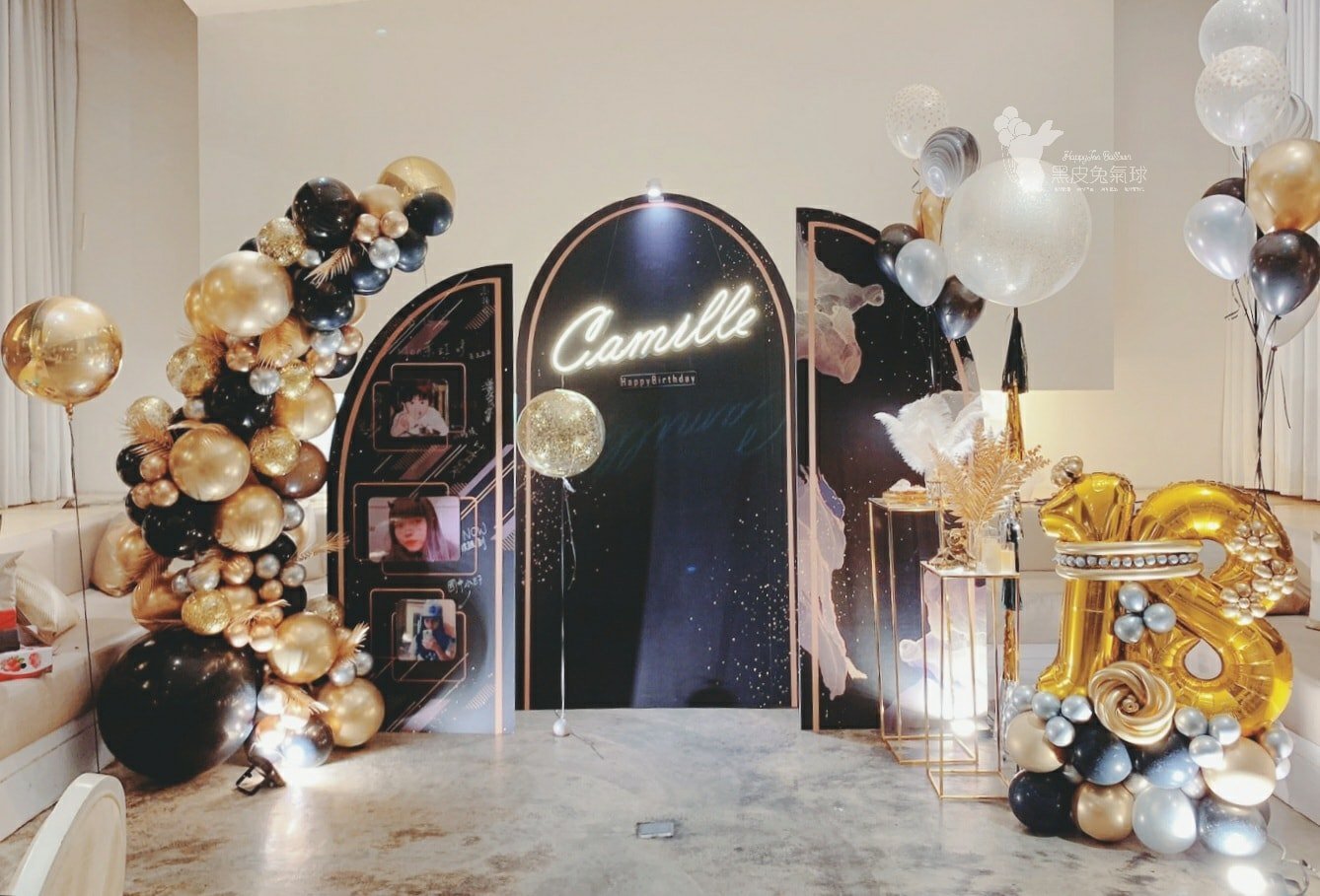 ♥《黑金時尚設計生日派對》♥