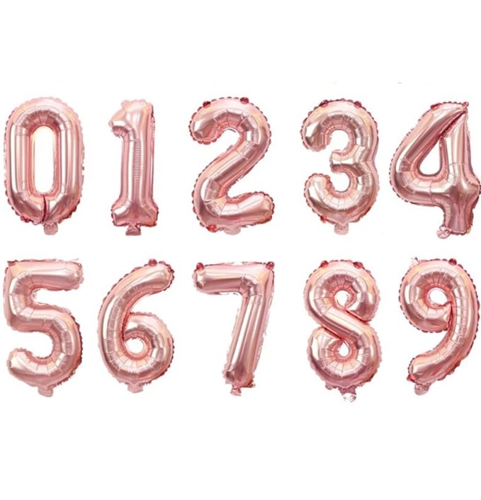 16吋 玫瑰金數字