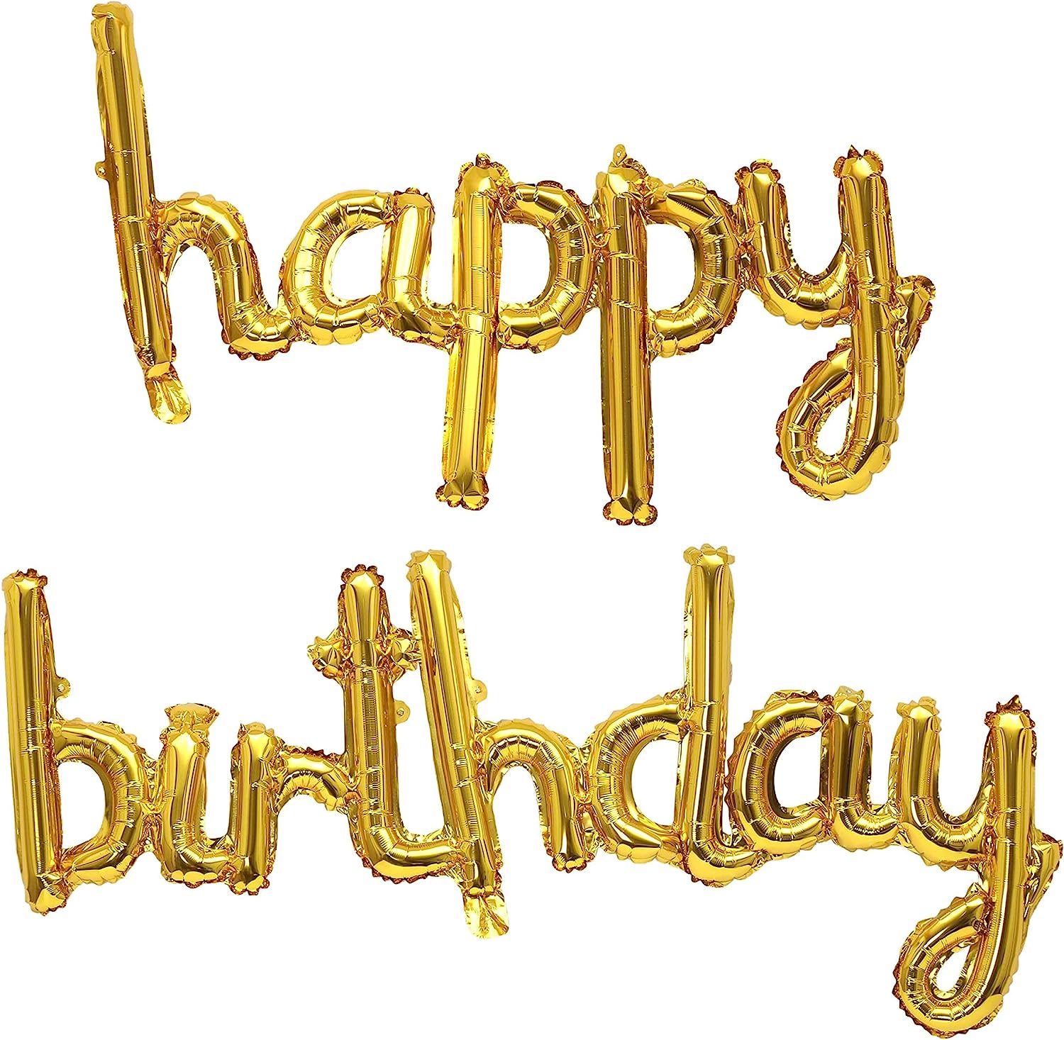 12吋 金色小寫連體生日快樂字母