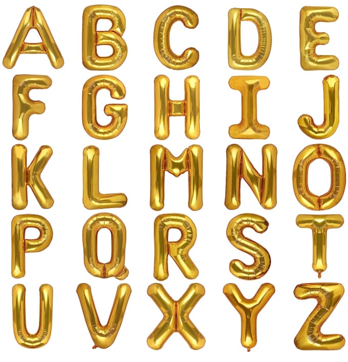 16吋 金色字母