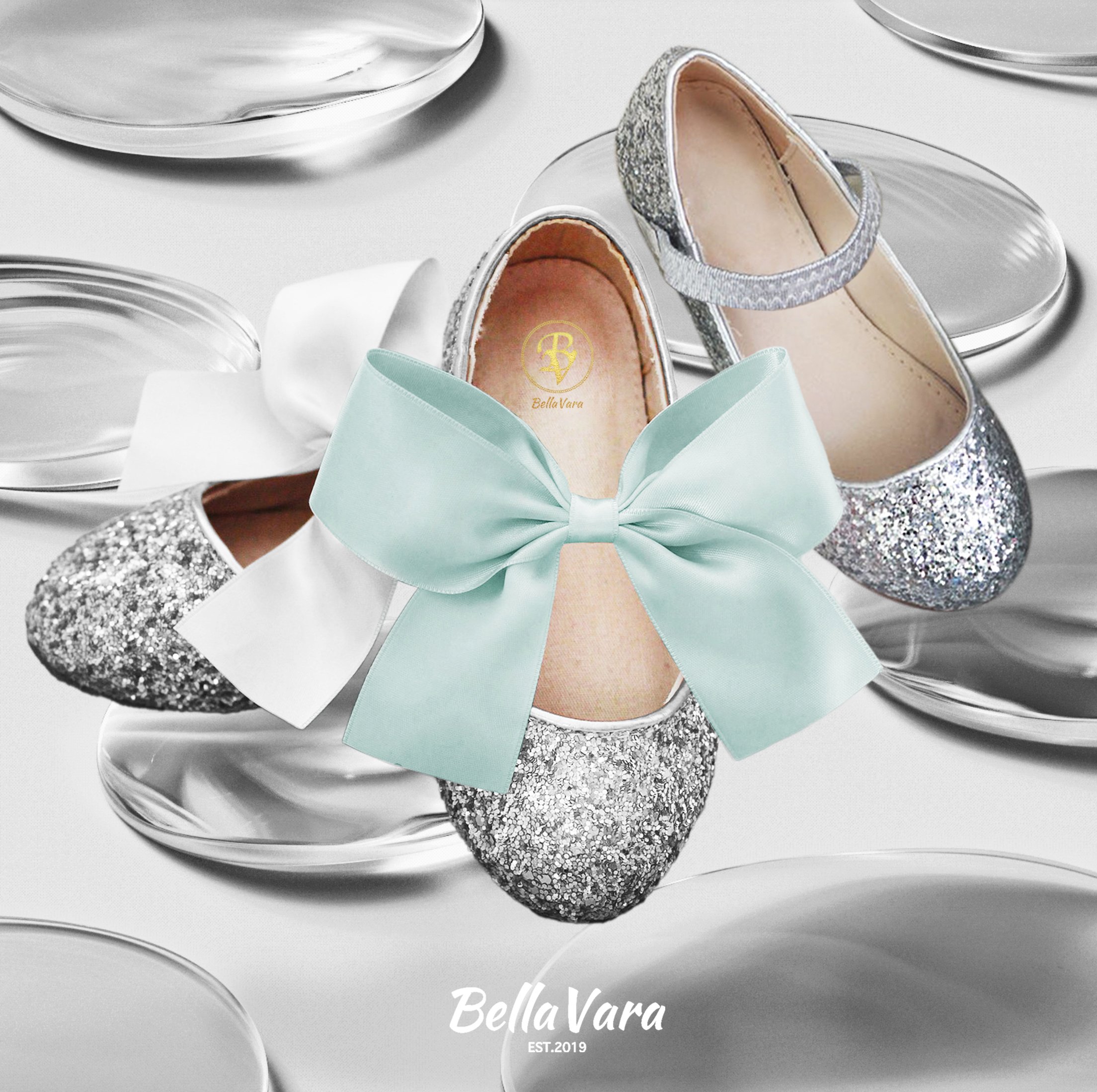 BellaVara 夢幻閃耀蝴蝶結花童鞋