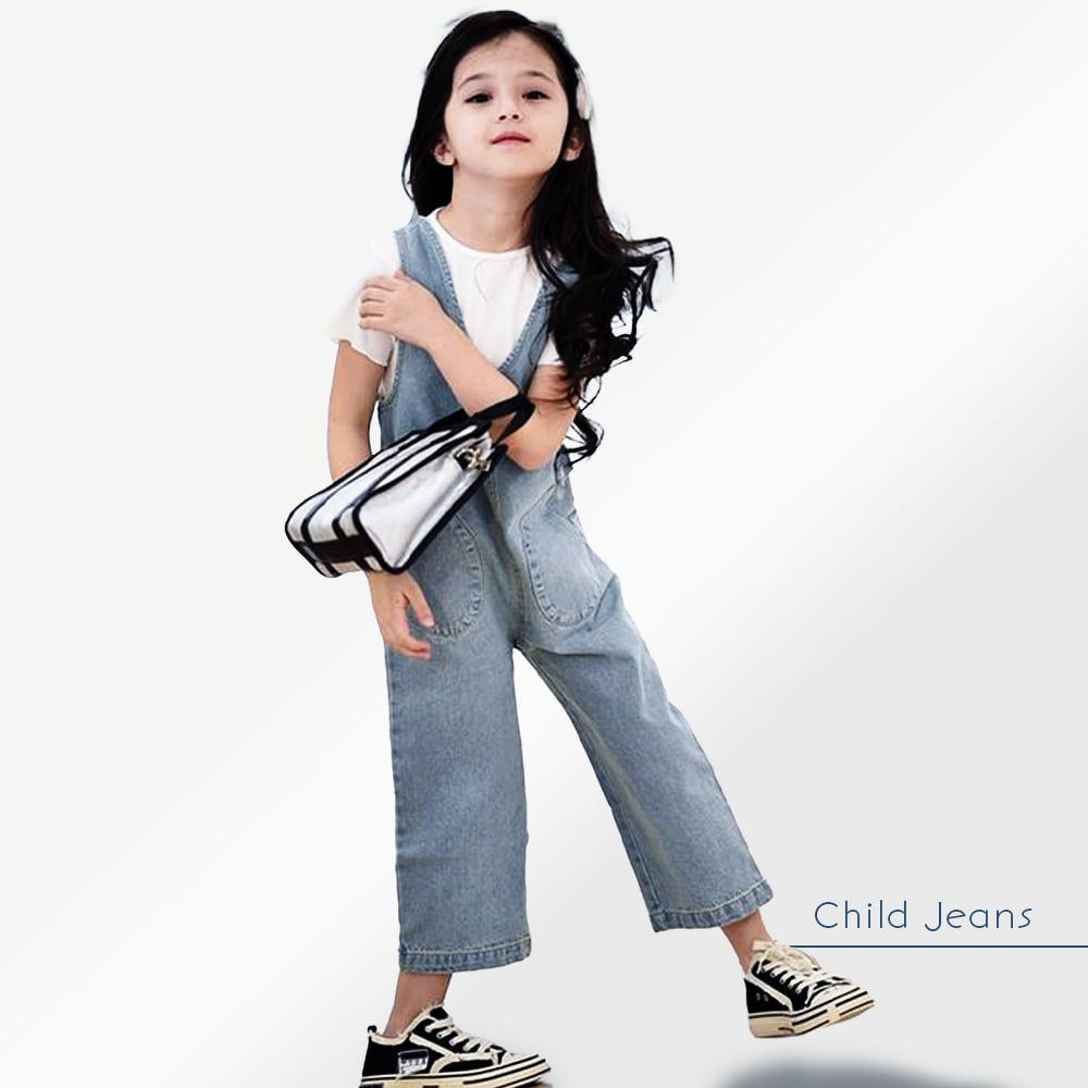 BellaVara 春夏最新款親子吊帶寬褲