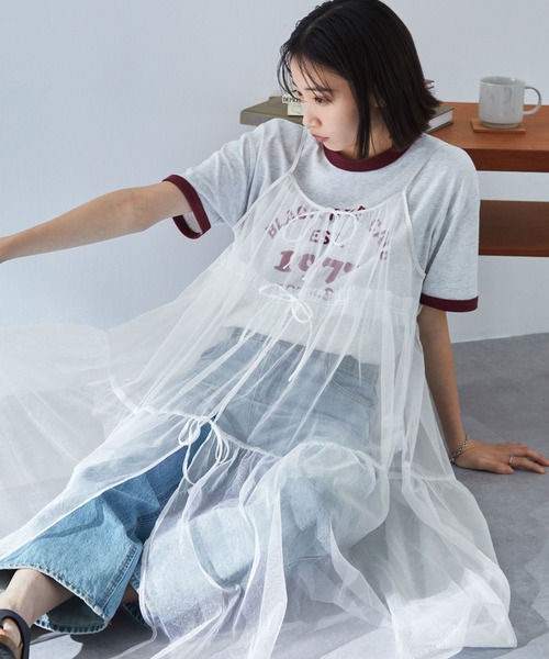 微珠光長版罩衫-白