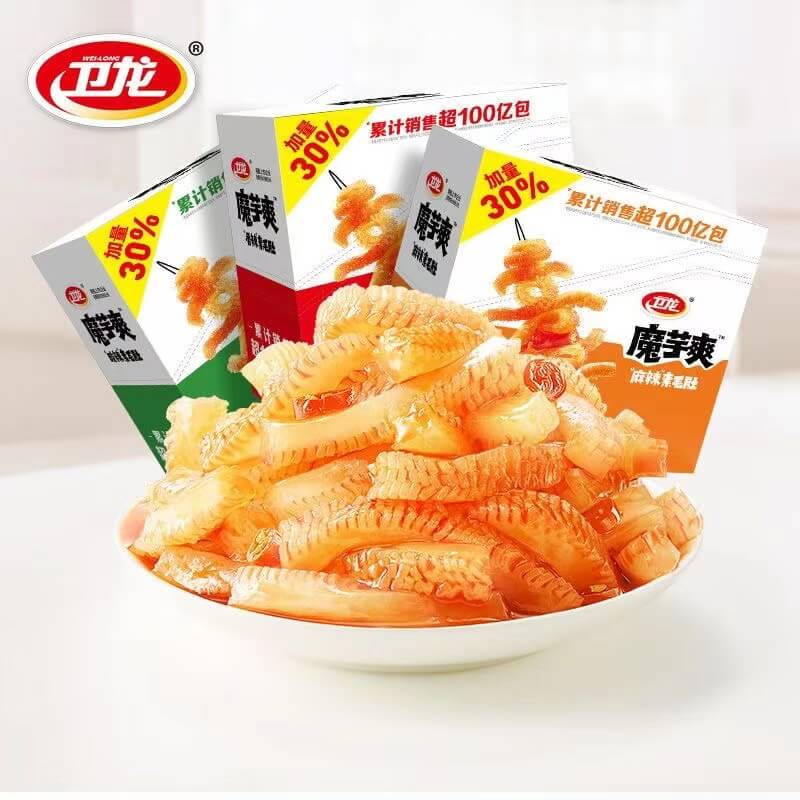 衛龍魔芋爽速食毛肚解饞零食整盒裝