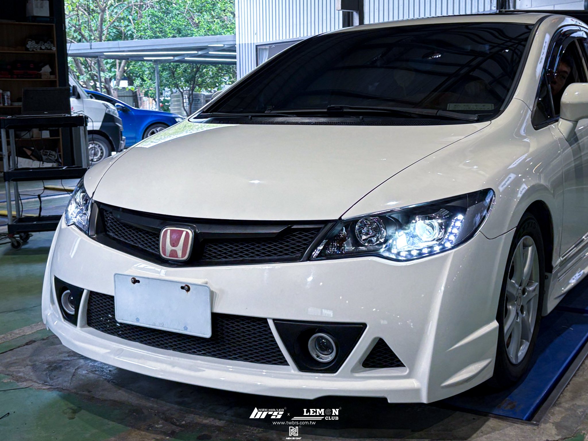 Honda Civic K12 安裝 HID版魚眼大燈總成