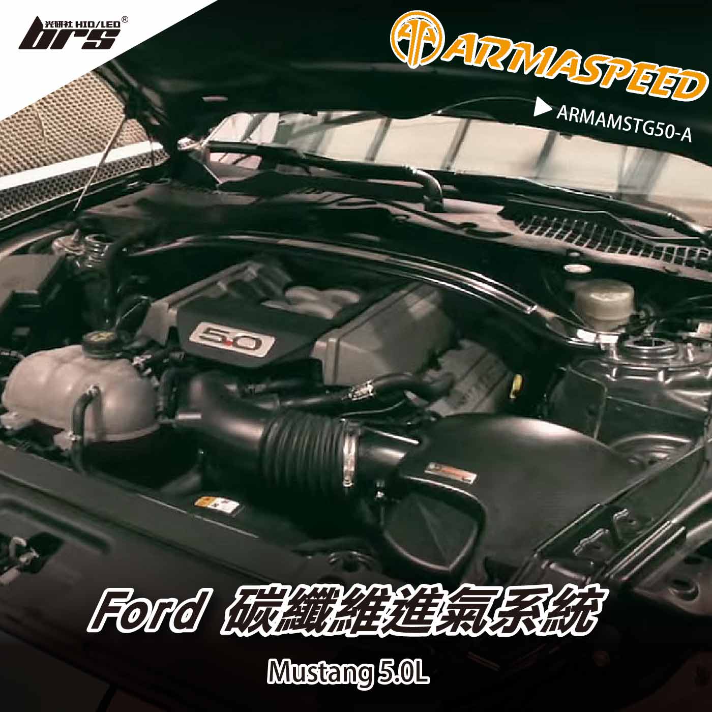 免運 免工資 ARMAMSTG50-A Mustang 5.0L 碳纖維進氣系統