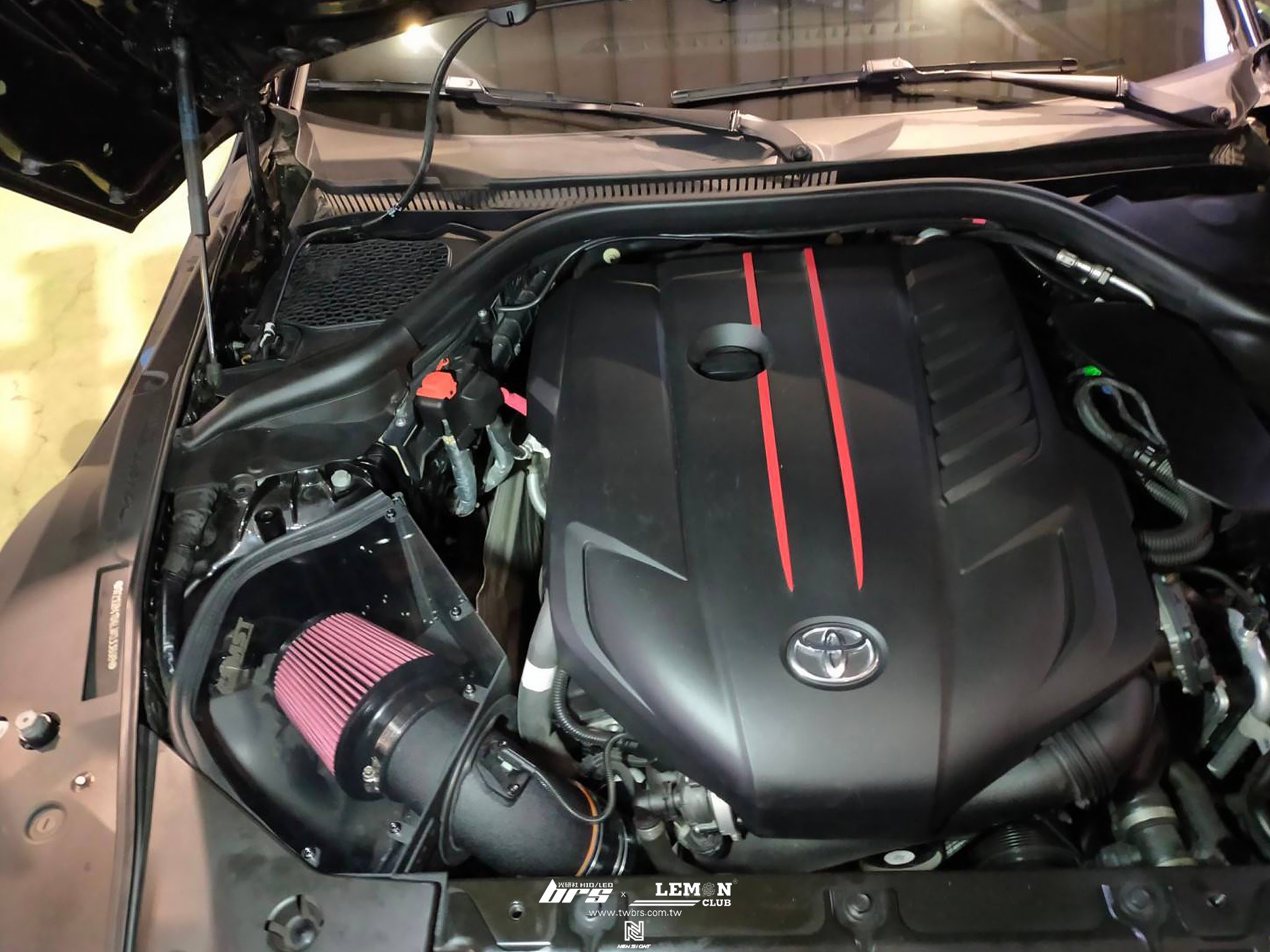 Toyota Supra 安裝 MST進氣系統+MST透明隔熱罩上蓋