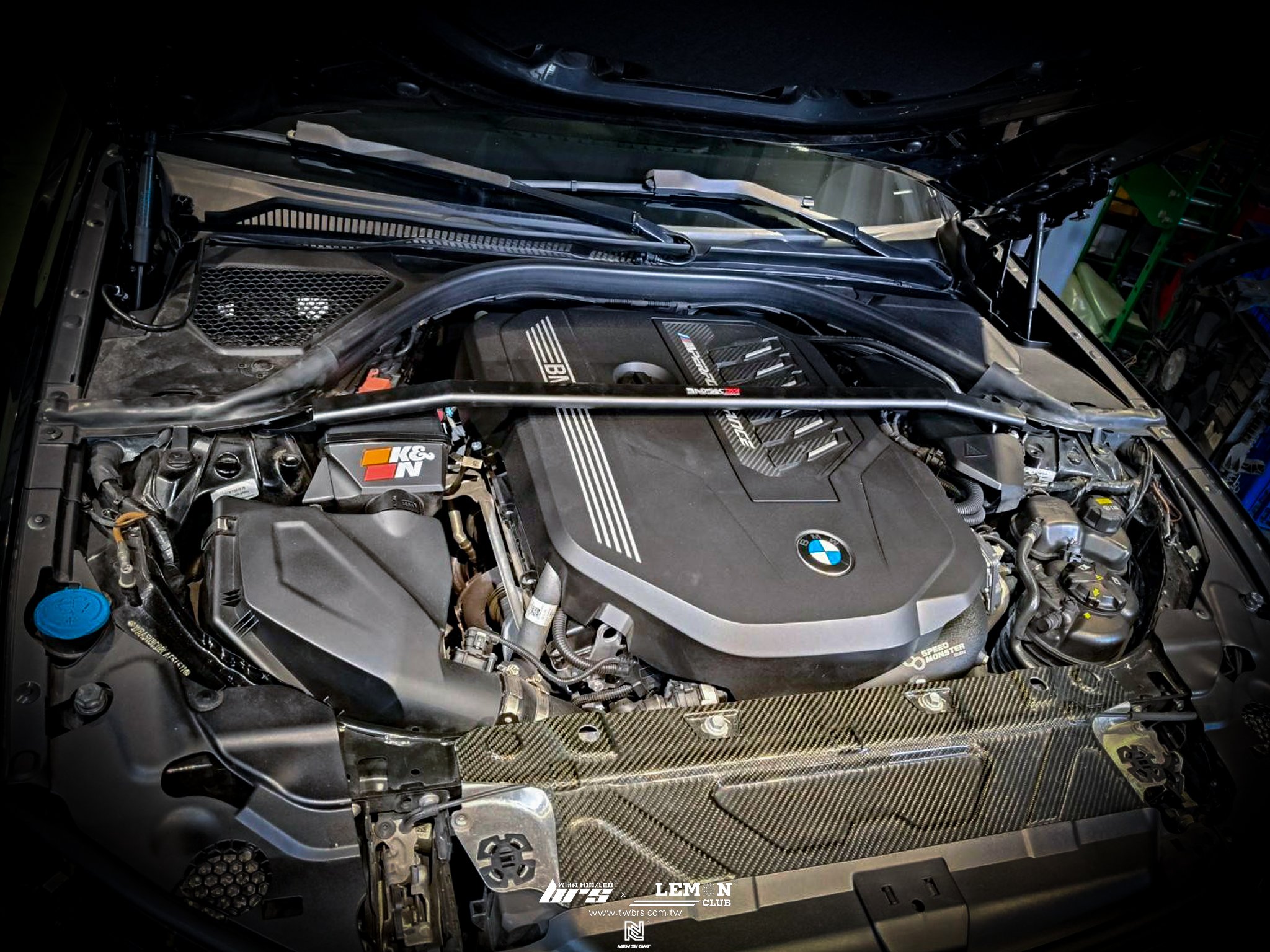 BMW G20 安裝 KCDesign引擎室拉桿+KCDesign前下兩點式拉桿+KCDesign後下兩點式拉桿+KCDesign後下四點式拉桿