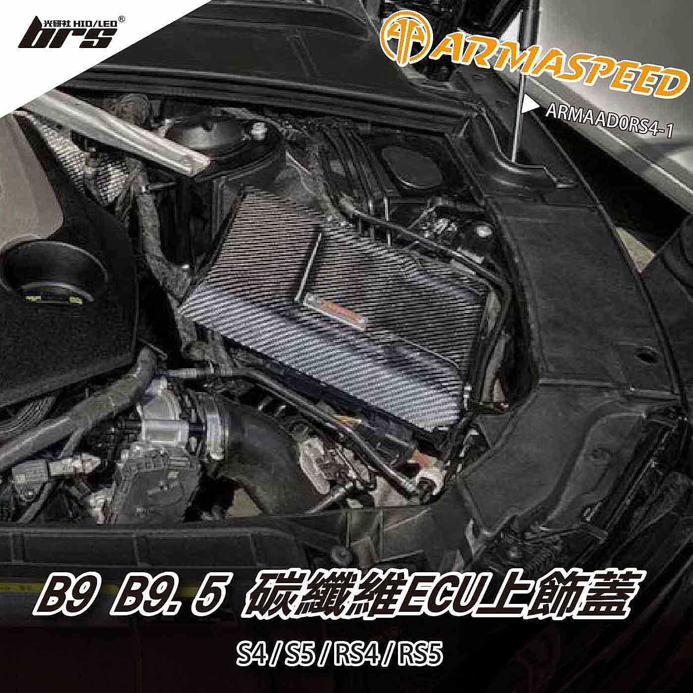免運 免工資 ARMAAD0RS4-1 S4 碳纖維ECU上飾蓋