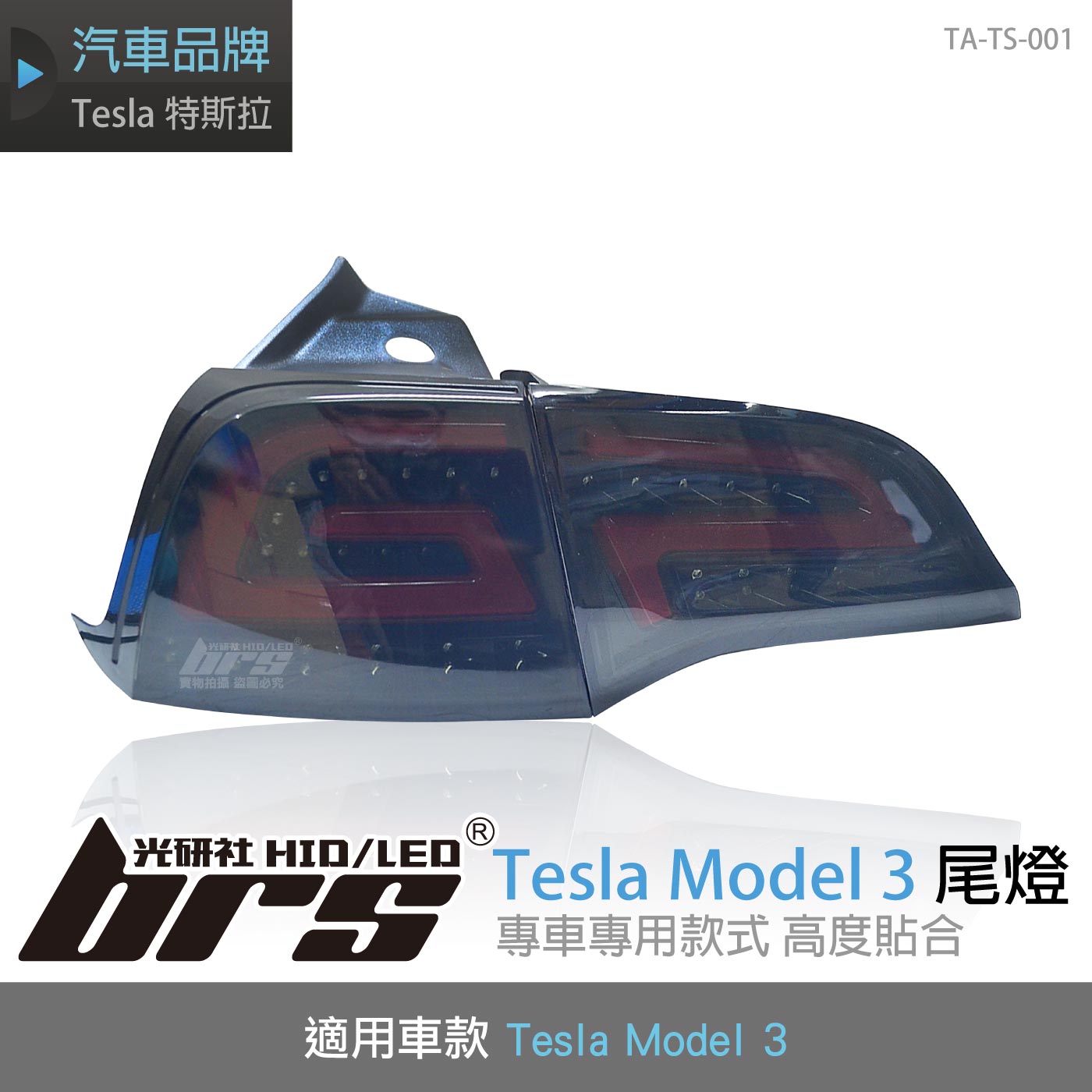 TA-TS-001 Tesla Model 3 尾燈