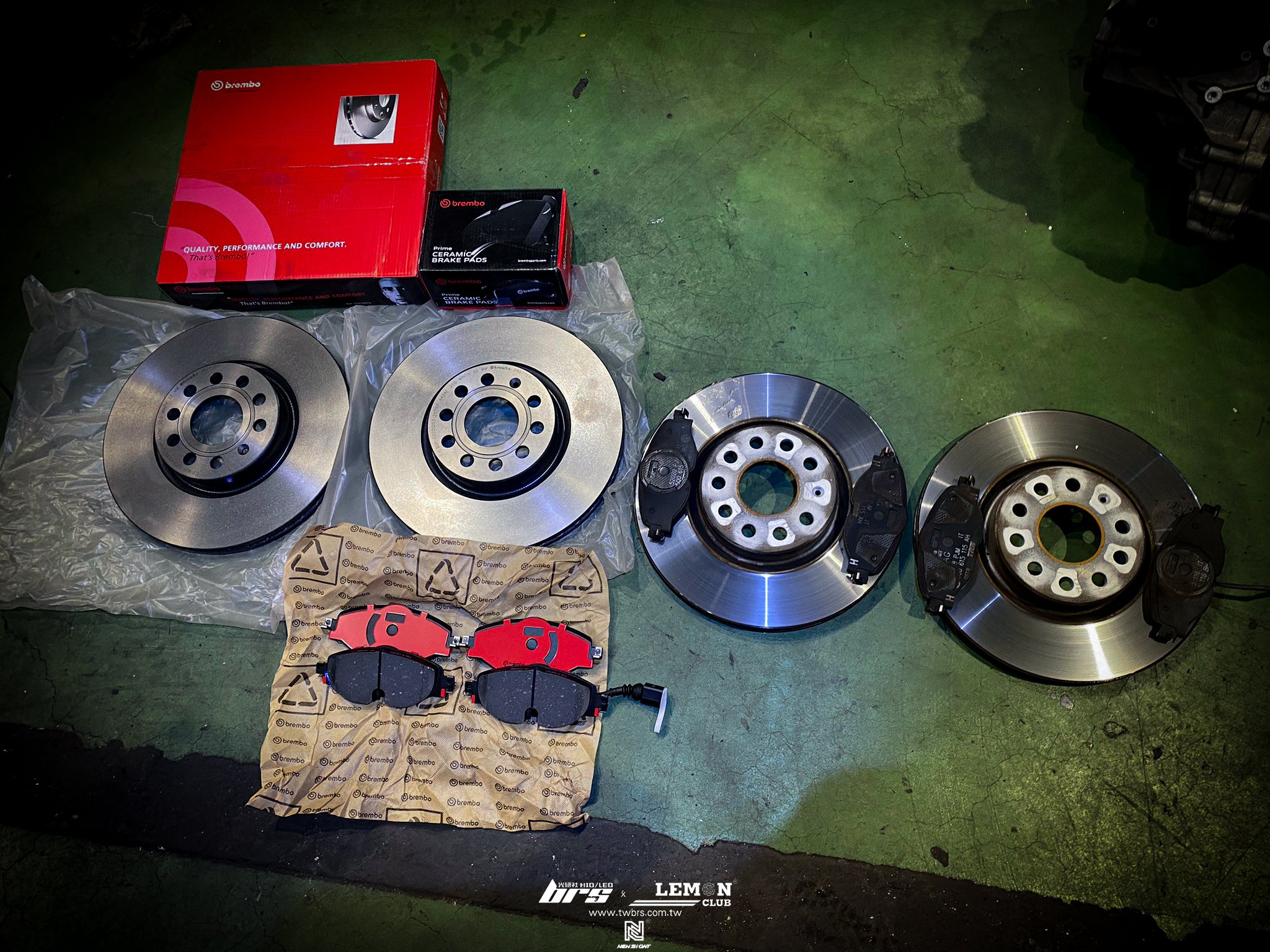 Skoda Superb 安裝 前Brembo平盤+前Brembo來令片(紅皮)