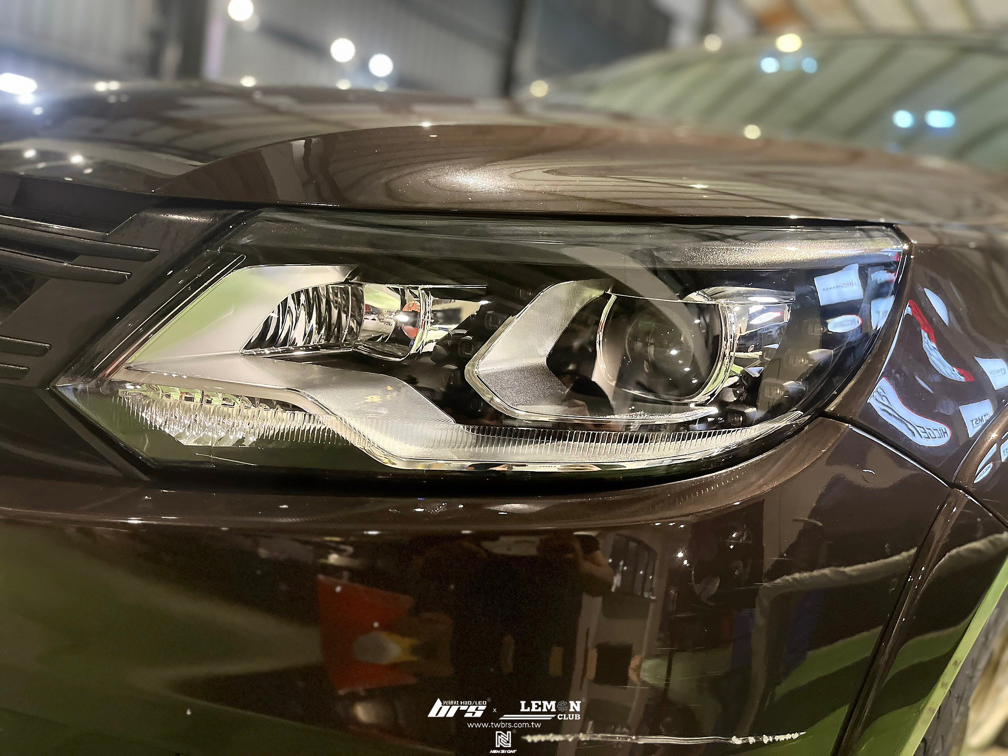 Volkswagen New Tiguan 安裝 淚眼魚眼大燈總成+大燈35W 6500K HID