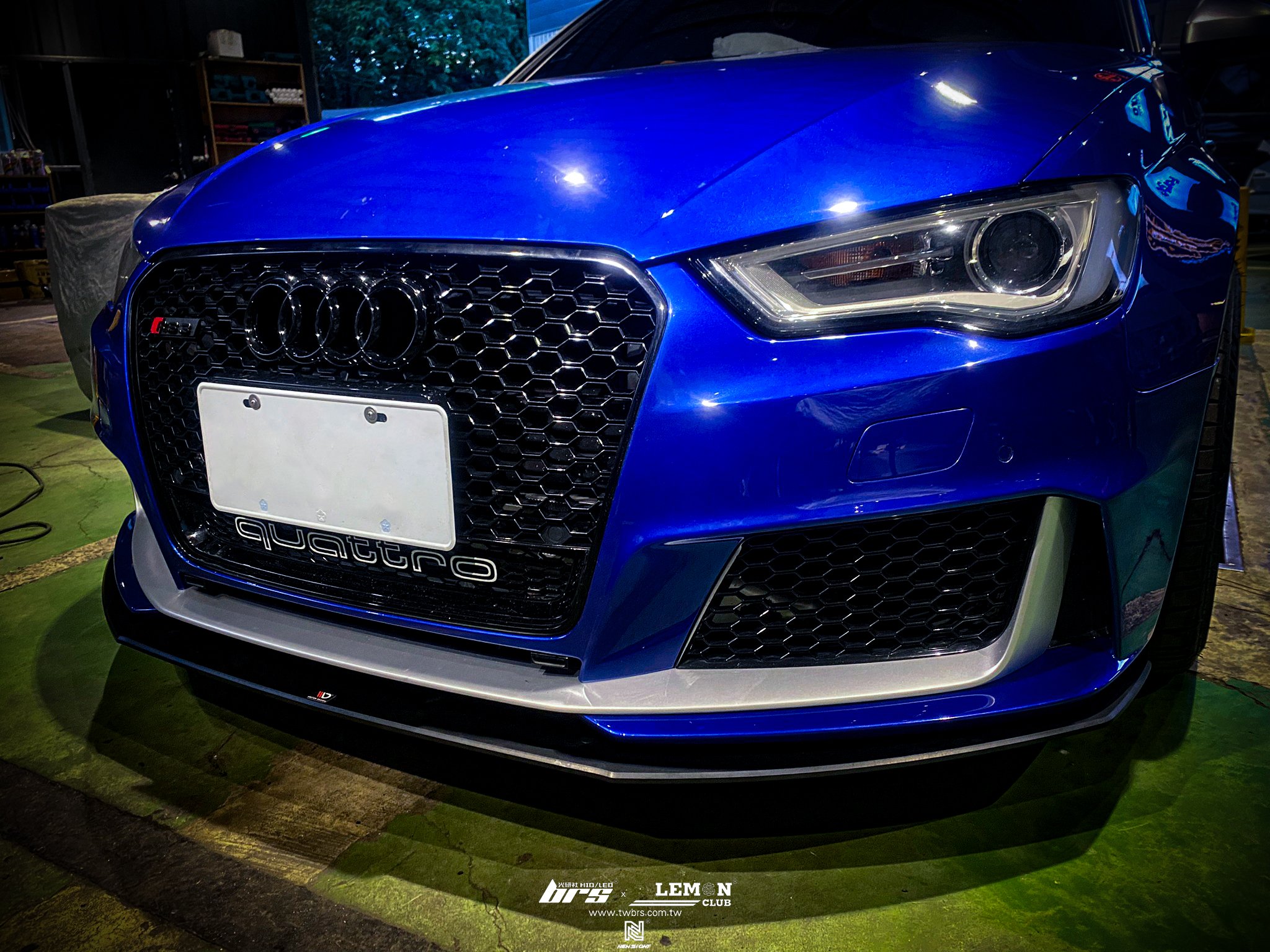Audi RS3 安裝 MAXTON前下巴