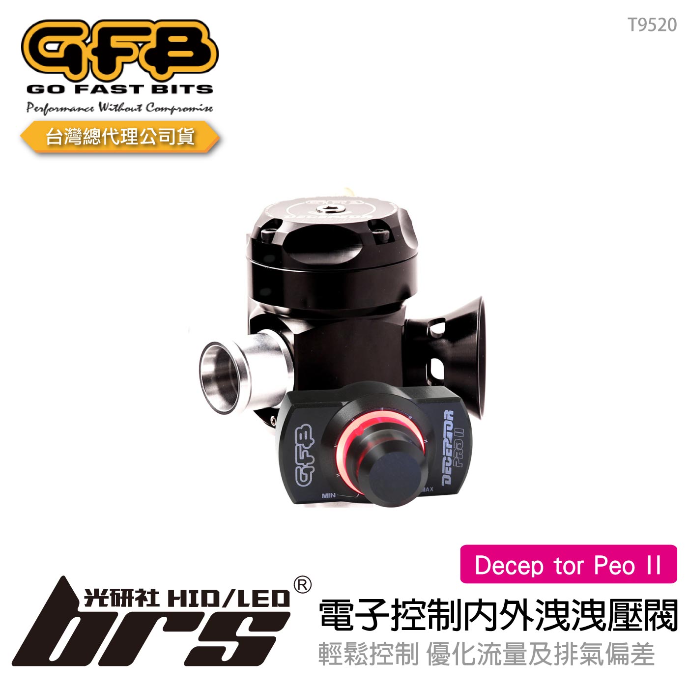 T9520 GFB Decep tor Peo II 電子控制內外洩洩壓閥