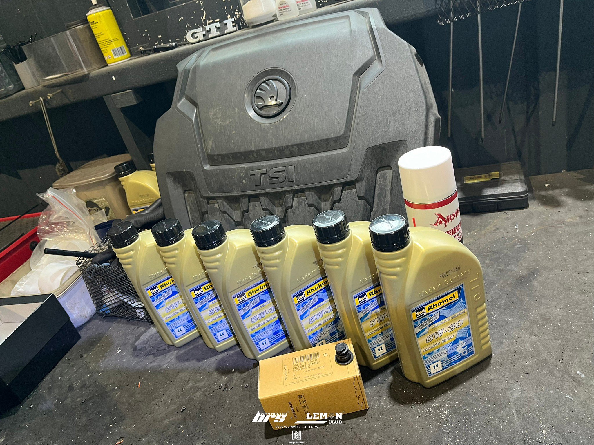 Skoda Kodiaq 保養 德國Rheinol萊茵機油5W30更換+原廠機油芯更換+原廠洩油螺絲+墊片更換